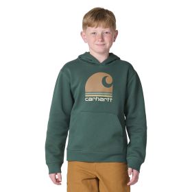Carhartt Boy's Jungle Green Long Sleeve Hooded Graphic Sweatshirt