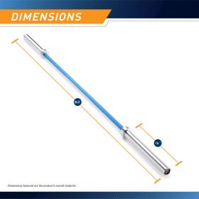 Steel Body 7' Blue Chrome OLYMPIC BAR