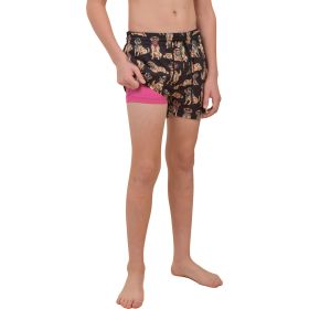 Aeroline Boys' Dog Daze 2-in-1 Stretch Swim Trunk