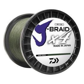 Daiwa J-Braid x4 Dark Green Braided Fishing Line 8 lb 150 yd