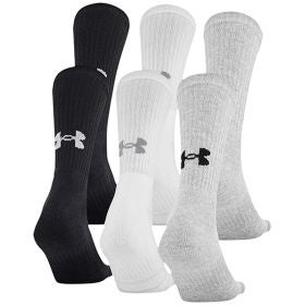 Under Armour Men's Training Cotton Crew 6-Pack Socks