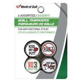 Jef World Golf Kiss My Butt Ball Markers