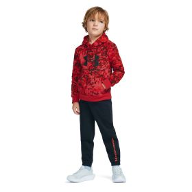 Under Armour Boys' Red and Black Rival AOP Hoodie Set
