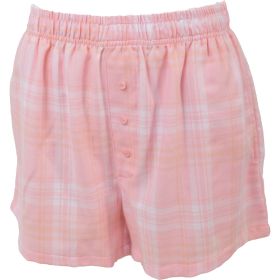 Canyon Creek Women's Pink Woven Plaid Pull-On Shorts