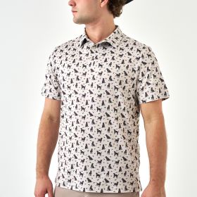 Burlebo Men's Ducks and Dogs Performance Polo