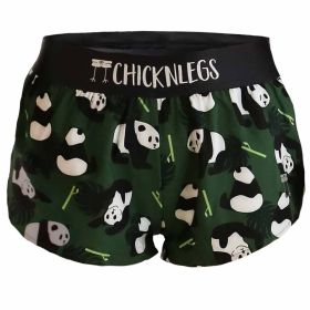 Chicknlegs Women's Pandas 1.5" Split Running Shorts