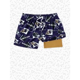Chubbies Men's Ravens Printed Lined Swim Trunks