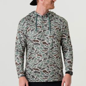 Burlebo Men's Retro Duck Camo Performance Hoodie