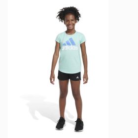 adidas Girls' Shorts Sleeve Essential Tee 23