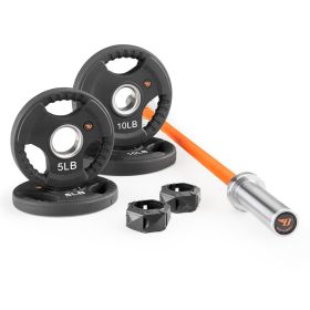 Bionic Body Short Olympic Barbell Rubber Weight Set