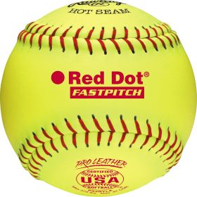 Rawlings 12-Inch Pro Leather Red Dot USA/NFHS Softballs 1 Dozen