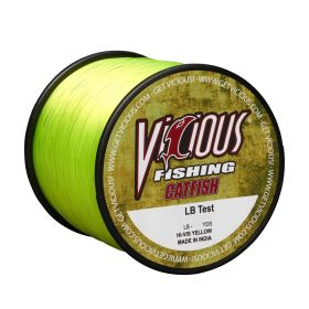 Vicious Fishing Catfish Hi-Vis Yellow Monofilament Fishing Line Spool - 14 lb Test