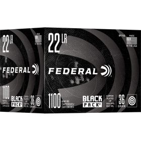 Federal Black Pack 22 Long Rifle Ammo 36 Grain Copper Plated Hollow Point