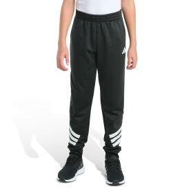 adidas Boys' Elastic Waistband Gym + Poly 3-Stripe Jogger