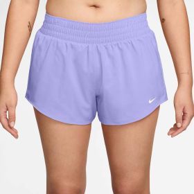 Nike Womens' One Dri-FIT Mid-Rise 3" Brief-Lined Shorts