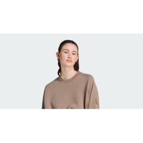 adidas Women's Soft Lux Loose Crew Neck Crop Sweatshirt