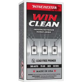 Winchester Handgun WinClean .380 Auto 95-Grain BEB Training Ammunition