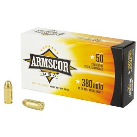 Armscor .380 ACP 95 Grain Full Metal Jacket Centerfire Handgun Ammo