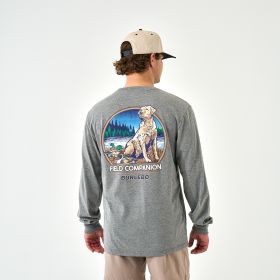 Burlebo Men's Dark Heather Grey Field Companion Long Sleeve Tee