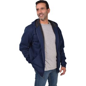 Seven Apparel Men's Sherpa-Lined Zip Hoodie