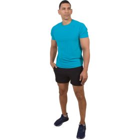 Powerflex Men's AIRGRID Kurt 5" Inseam Black Short with DTM Liner