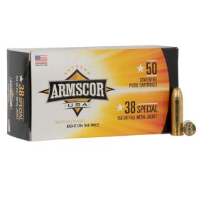 Armscor .38 Special 158 Grain Full Metal Jacket Centerfire Handgun Ammo