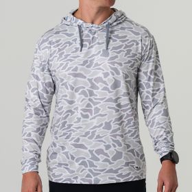 Burlebo Men's White Camo Performance Hoodie