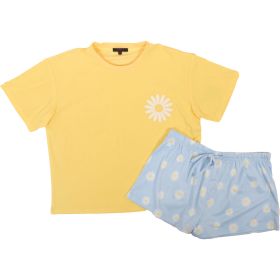 Canyon Creek Women's Yummy Daisy Tee Graphic Knit Short Set