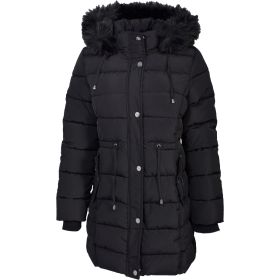 Canada Weather Gear Women's Adjustable Waist Fur Trim Puffer Jacket