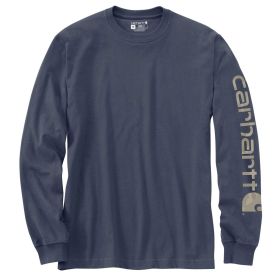 Carhartt Men's Loose Fit Heavyweight Long-Sleeve Logo Sleeve T-Shirt