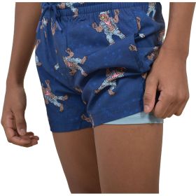 Aeroline Boys' Thumbs Up Bears 2-in-1 Stretch Swim Trunk