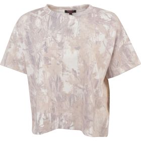 Canyon Creek Women's White Leaf Camo Fleece Drop Shoulder Top