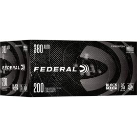 Federal Black Pack 380 Auto Ammo 95 Grain Full Metal Jacket