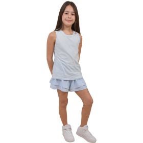 Sola Girls Girls' Stone Wash Cropped Muscle Tank Top