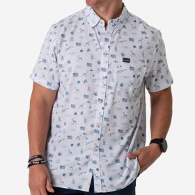 Burlebo Men's America the Great Performance Button-Up Shirt