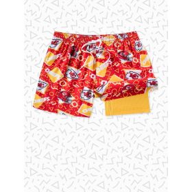 Chubbies Men's The Chiefs Game Day Fit NFL Lined Classic Swim Trunk