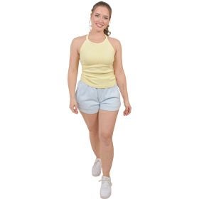 Sola Women's Stone Wash Illume Rib Tank with Strappy Back