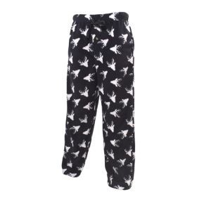 Canyon Creek Men's All-Over Print Black/White Deer Lounge Pants
