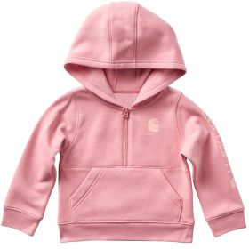 Carhartt Girl's Infant Long Sleeve Half-Zip Hooded Logo Sweatshirt