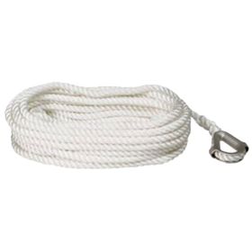 Unified Marine Three-Strand Twisted Nylon Anchor Line, 3/8 in x 100 ft