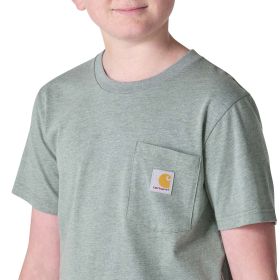 Carhartt Boy's Youth Jungle Green Heather Short Sleeve Pointer Pocket T-Shirt