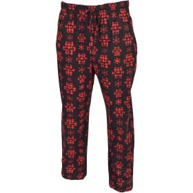 Canyon Creek Men's Black Tartan Paw Print Soft Lux Lounge Pants