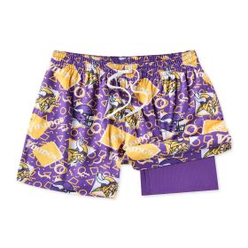 Chubbies Men's The Vikings Game Day Fit NFL Lined Classic Swim Trunk