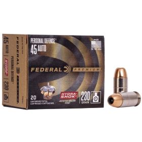 Federal Premium Hydra-Shok .45 ACP Jacketed Hollow Point Subsonic Cartridges