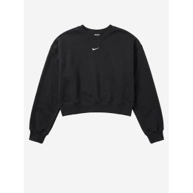 Nike Women's Studio Fleece Cropped Crew Neck Sweatshirt