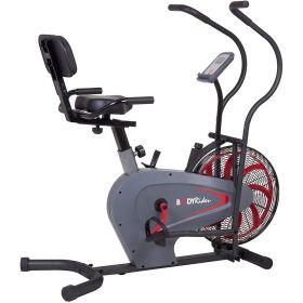 Body Rider Upright Air Resistance Fan Bike with Curve-Crank Technology and Heart Rate Monitor