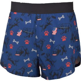 Aeroline Men's Dogs 4" Inseam Printed Running Shorts