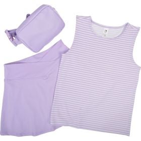 Sola Girls Girls' Muscle Tank & Skort Set with Fanny Pack