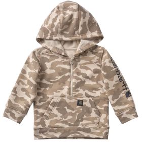 Carhartt Boy's Infant Long Sleeve Half-Zip Camo Logo Hooded Sweatshirt