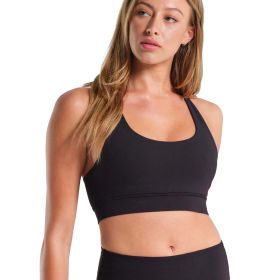 Municipal Women's New Favorite Bra Black Texture M
